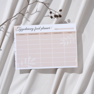 Tygodniowy planner posiłków wersja 2